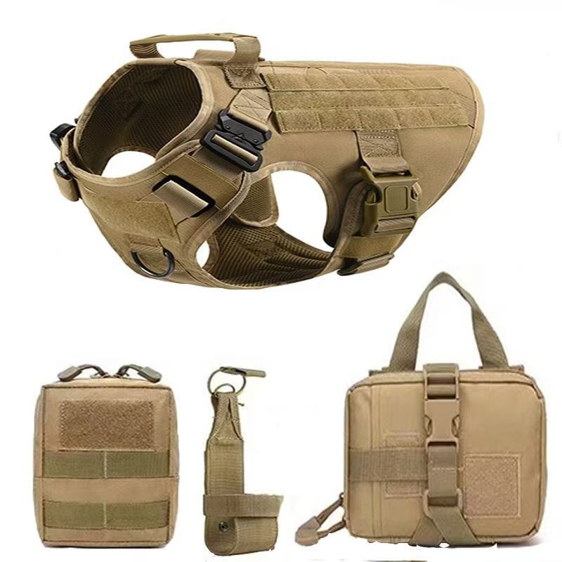 eprolo Tecnología para Mascotas Mud 4-piece set / S Chaleco para Perro con Botella de Agua y Bolsa Médica | NOCTRYX
