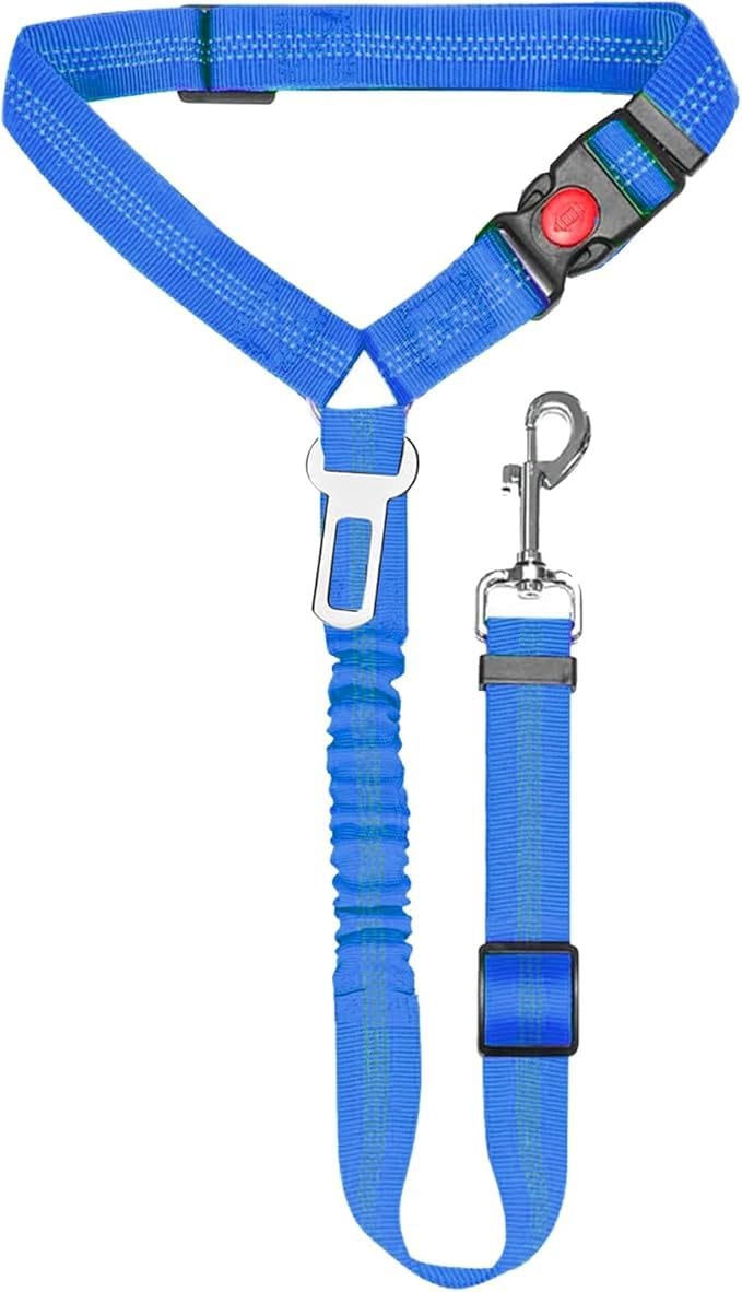 eprolo Tecnología para Mascotas Navy blue / 1.1米*2.5cm Cinturón de Seguridad para tu mascota, uso en Coche | NOCTRYX