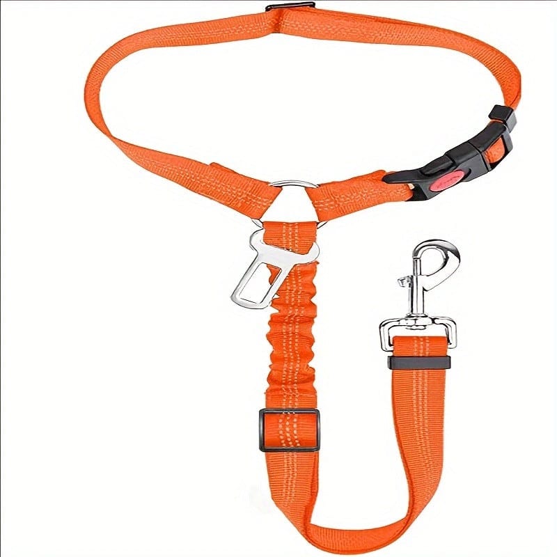 eprolo Tecnología para Mascotas Orange / 1.1米*2.5cm Cinturón de Seguridad para tu mascota, uso en Coche | NOCTRYX