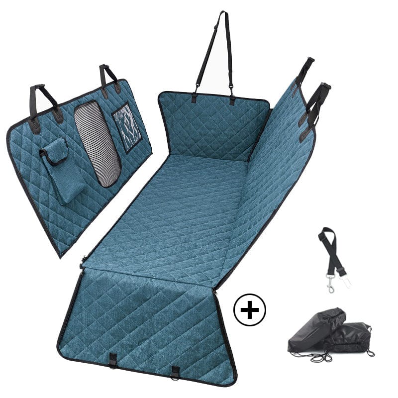 eprolo Tecnología para Mascotas PVC model - blue + safety belt + drawstring bag / 137*147cm Almohadilla de Asiento Divisible e Impermeable – Ideal para Mascotas | NOCTRYX
