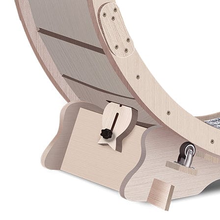 eprolo Tecnología para Mascotas Wood+Wood Rueda de Ejercicio para Gatos, Alfombrada | NOCTRYX