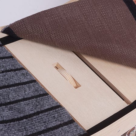eprolo Tecnología para Mascotas Wood+Wood Rueda de Ejercicio para Gatos, Alfombrada | NOCTRYX