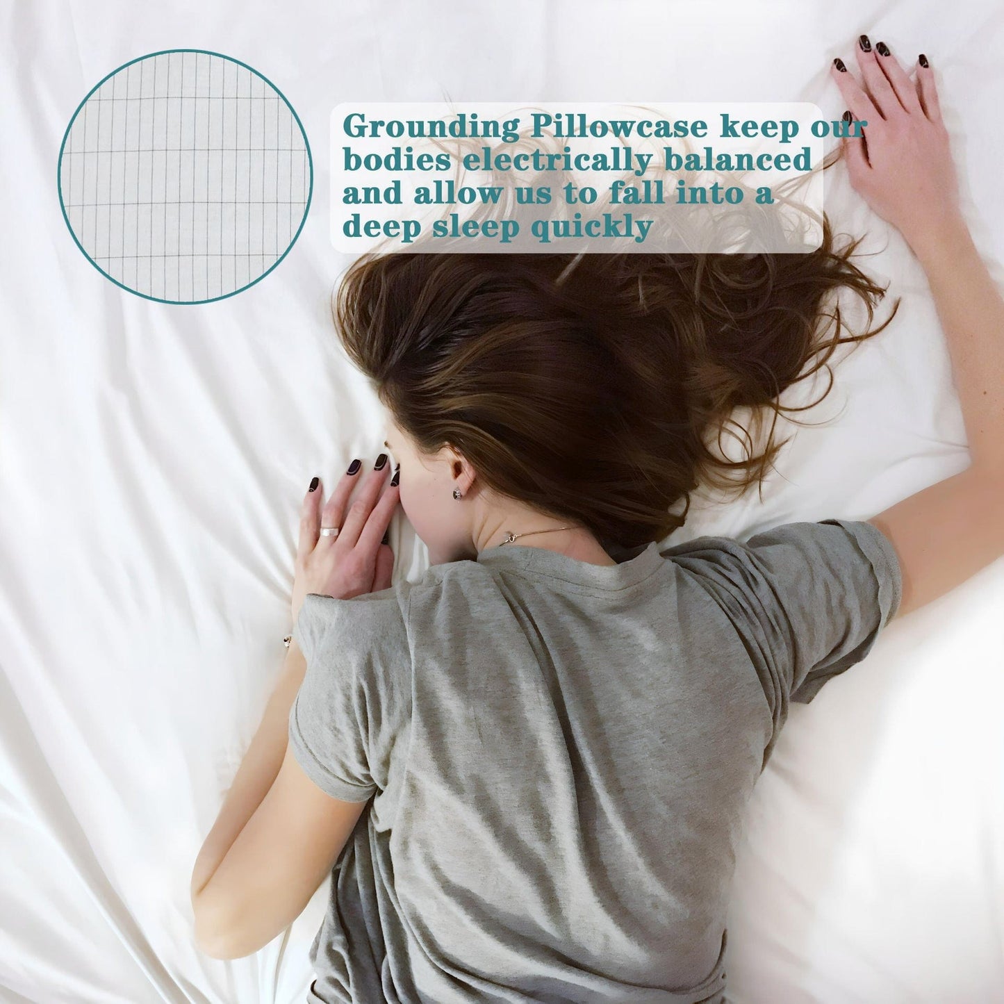 eprolo tecnologia para mejorar el sueño Funda de Almohada Earthing con Fibra de Plata | Mejora el Sueño y Protege contra EMF