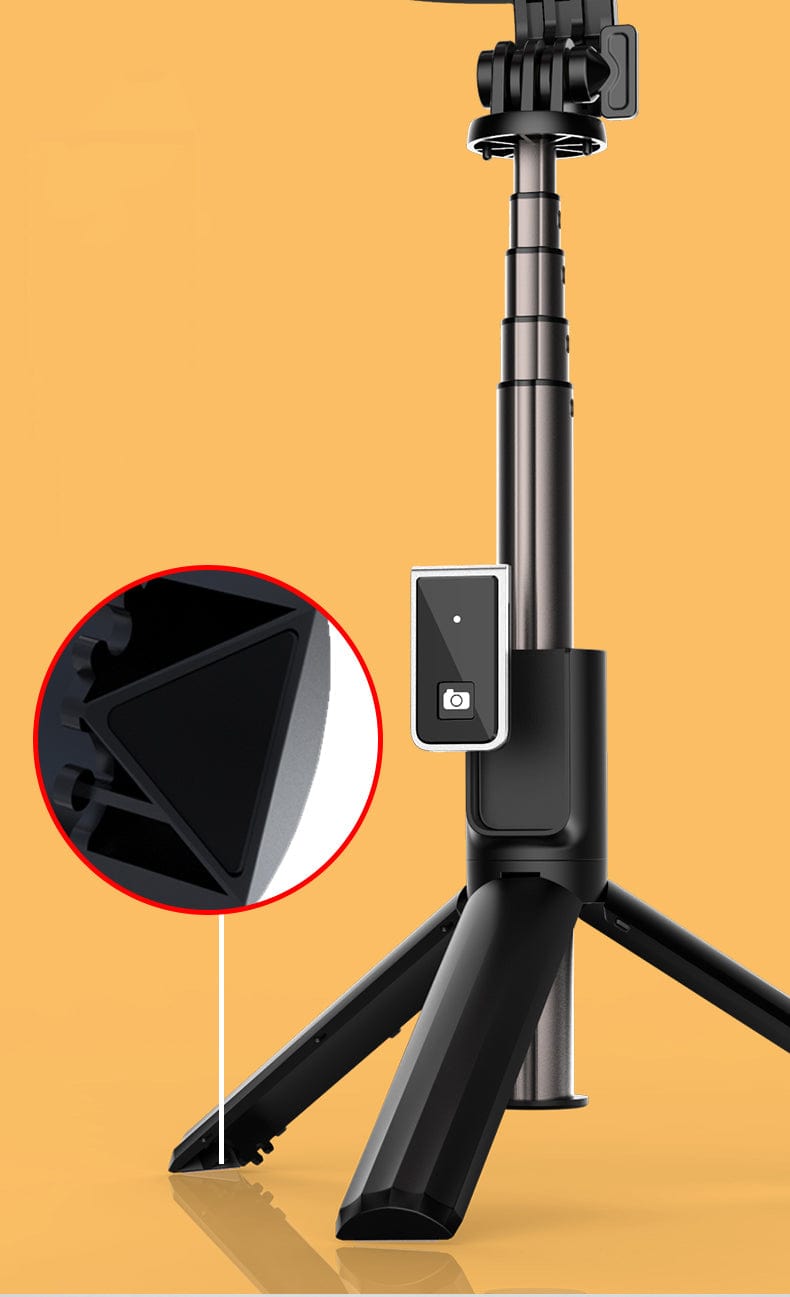 eprolo tendencias Black Selfie Stick con Luz de Relleno 6” – Soporte de Belleza para Streaming y Fotografía | Noctryx