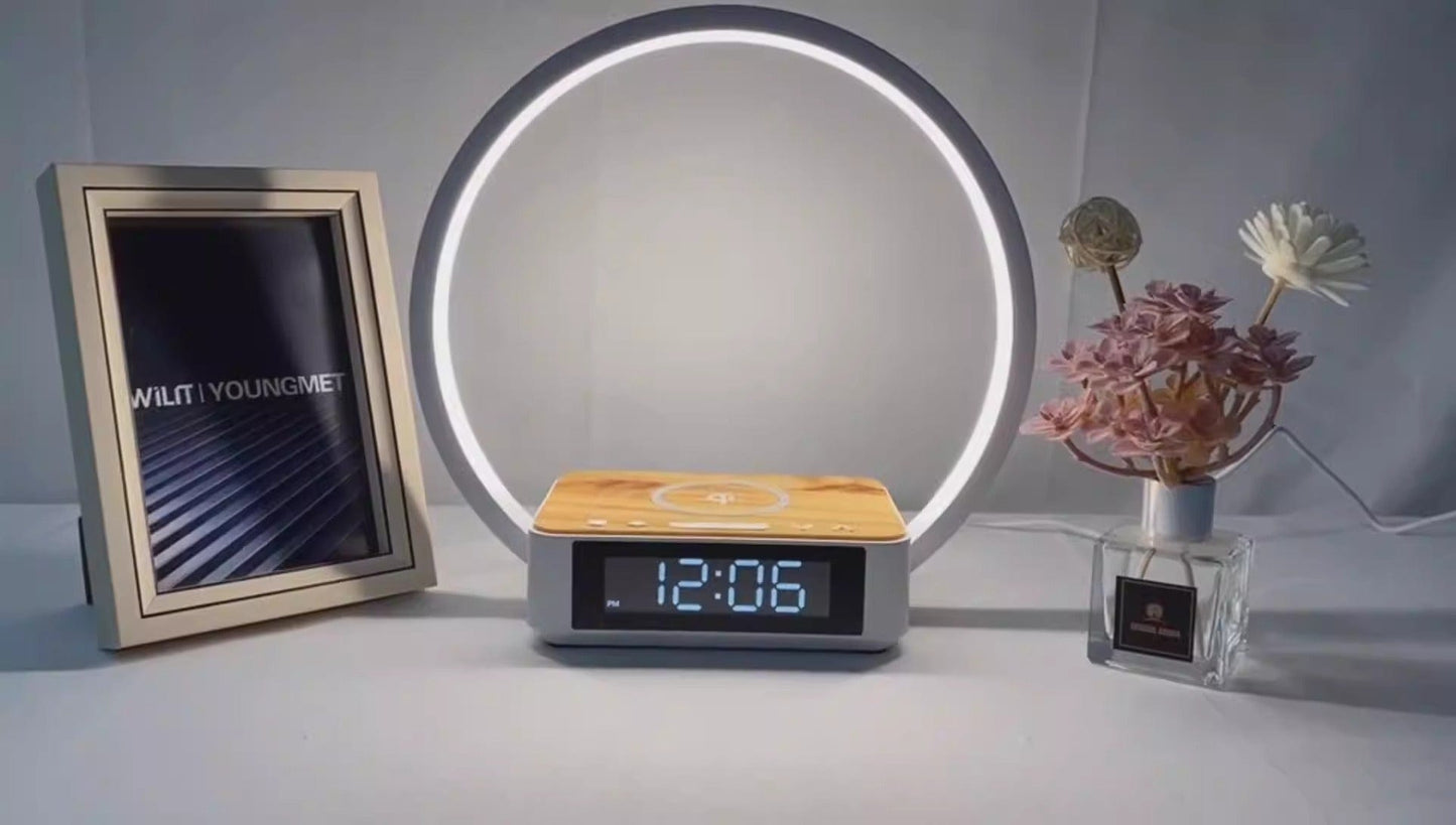 eprolo tendencias Lámpara de Cabecera Inalámbrica Recargable – Reloj Despertador con Luz Nocturna de Lujo | Noctryx