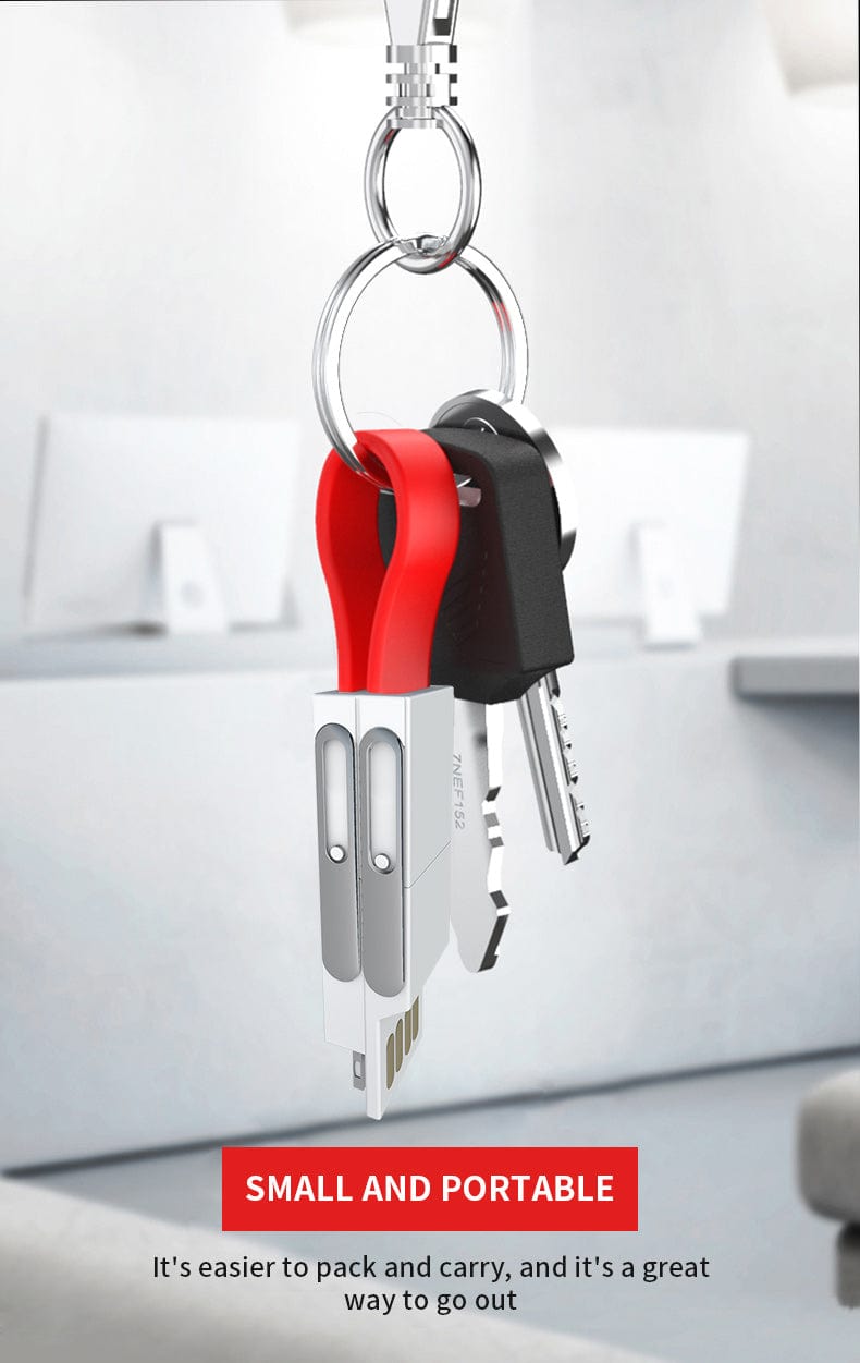 eprolo tendencias Mini Cable de Carga Rápida 4 en 1 con Llavero | Noctryx
