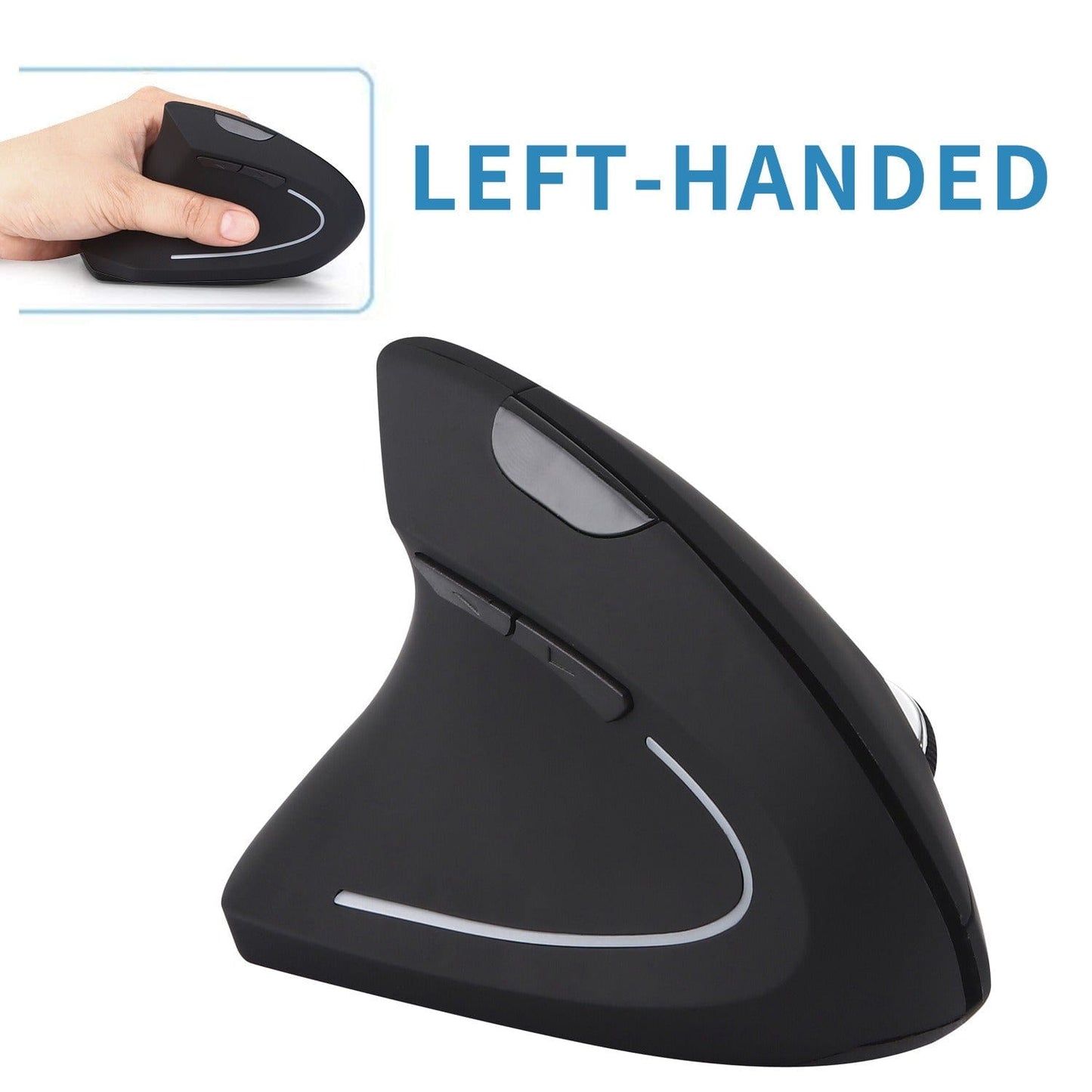 eprolo tendencias Ratón Vertical Ergonómico Inalámbrico para Zurdos – Carga Rápida & Diseño para eSports y Oficina | Noctryx