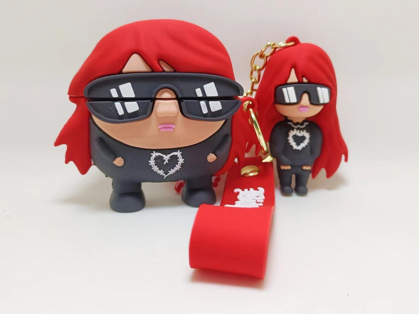 eprolo tendencias Sunglasses girl + pendant / AirPods1/2 Universal Funda Protectora de Silicona para AirPods – Diseño Gafas Creativas | Noctryx