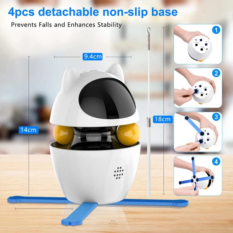 eprolo White Juguete Láser Interactivo para Gatos 4 en 1 | NOCTRYX