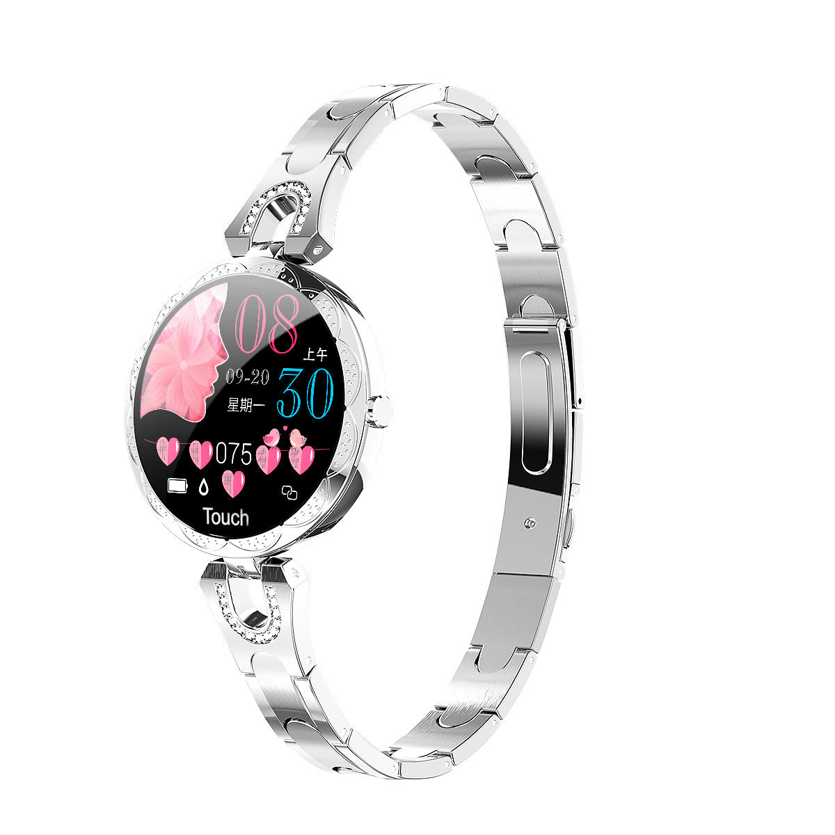 Smartwatch para Mujeres. Resistente al Agua, Monitor de Frecuencia Cardíaca y Diseño muy Elegante