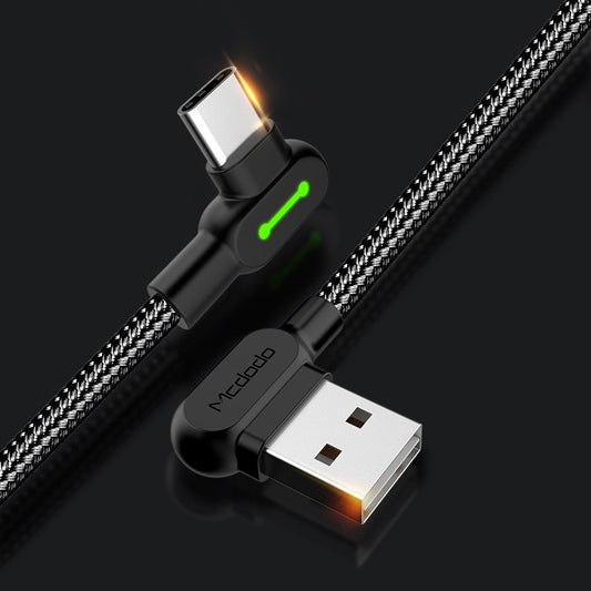 Cable de Carga TYPE-C & Micro USB  Diseño de Codo Ergonómico & Datos Rápidos