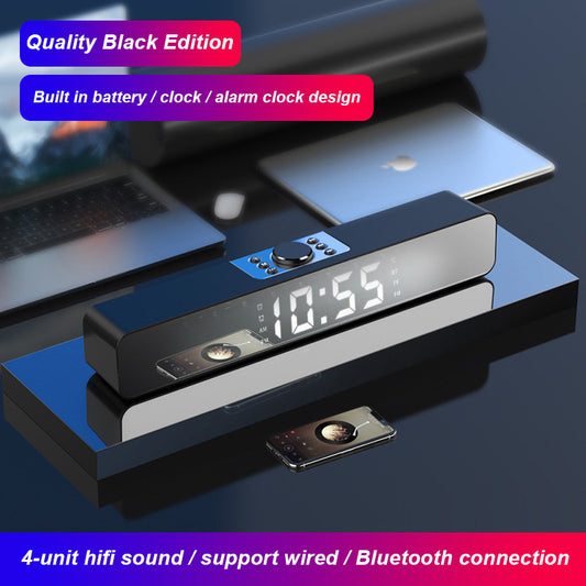 Altavoz Bluetooth Mirror Sound Blaster  Reloj & Radio con Audio Premium