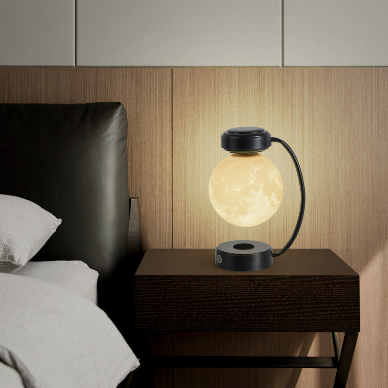 Lámpara Flotante LED Luna 3D  Levitación Magnética, Rotación y Decoración Moderna.