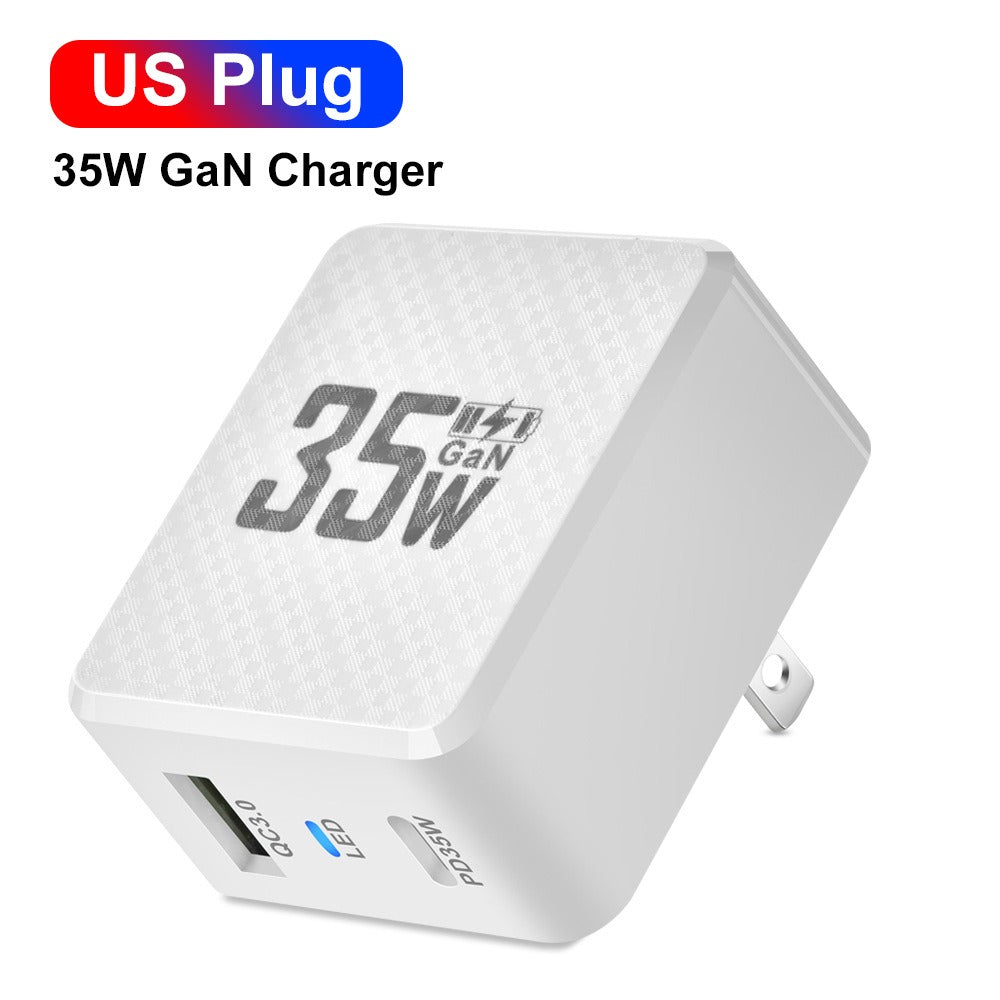 Cargador Rápido GaN35W QC3.0: Tecnología de Nitruro de Galio para Carga Eficiente