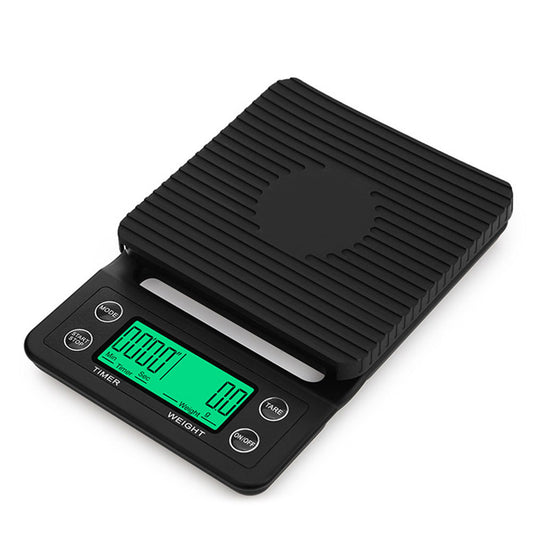 Báscula Digital para Café y Cocina | Alta Precisión 5kg/0.1g con Temporizador LCD