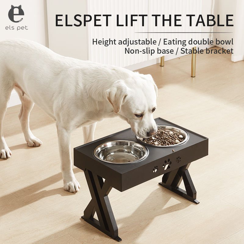 Comedero Elevable de Acero Inoxidable para Mascotas | Ajustable para Perros y Gatos