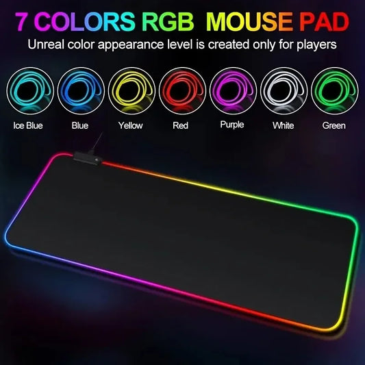 Mouse Pad Gaming RGB XXL | Control Táctil | Base Antideslizante 🔥