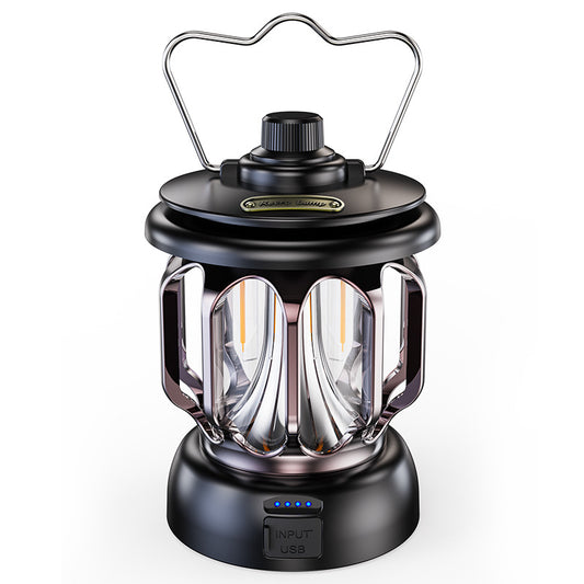 Lámpara LED Retro para Camping | Recargable con Batería de Larga Duración