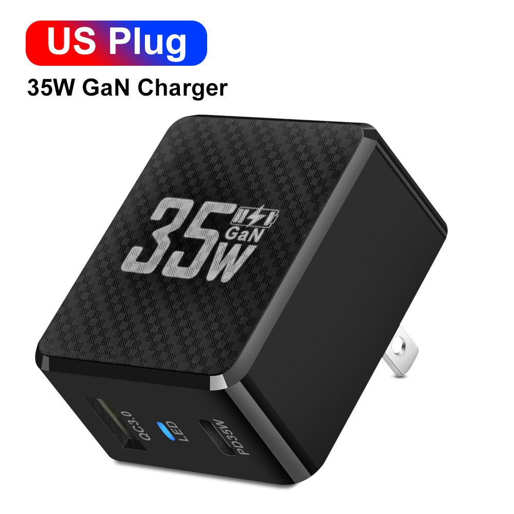 Cargador Rápido GaN35W QC3.0: Tecnología de Nitruro de Galio para Carga Eficiente