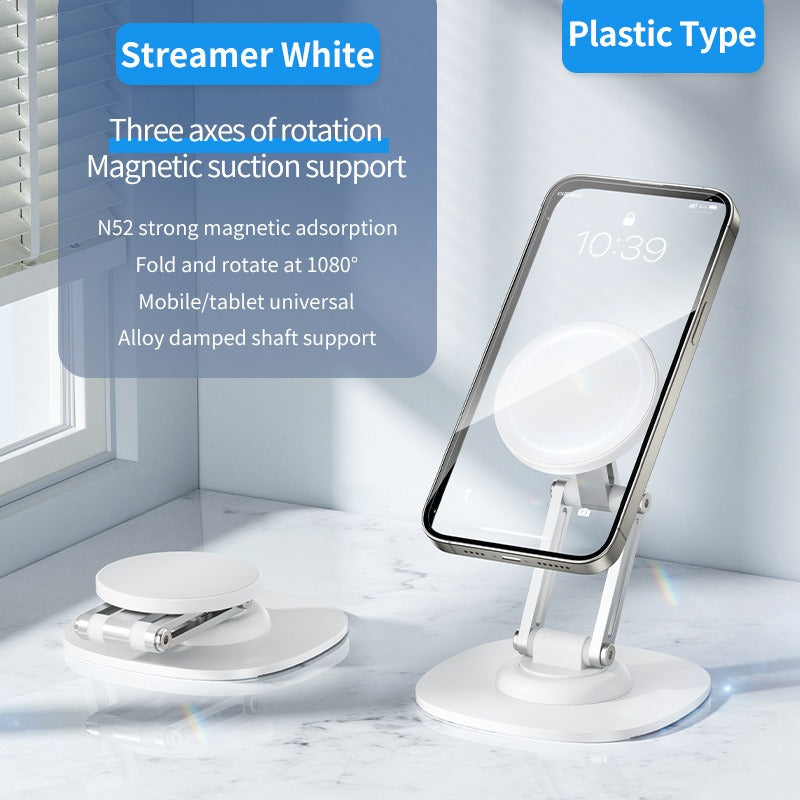Soporte Magnético Plegable 360° para Teléfono  Rotación Total y Compatibilidad MagSafe