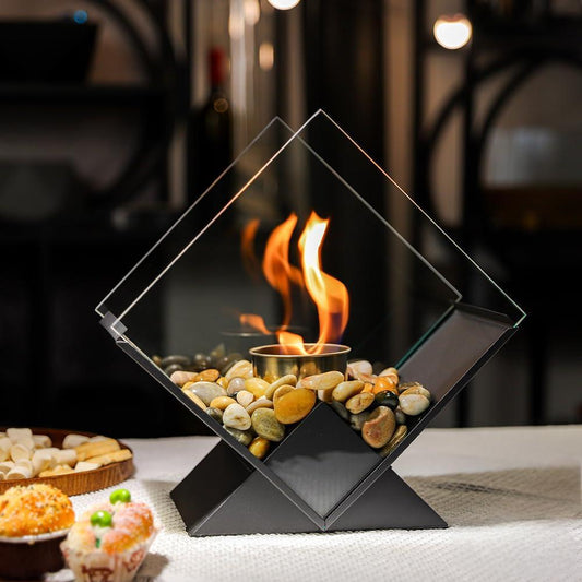 Chimenea Portátil de Alcohol con Diseño Diamante: Elegancia, Calidez y Versatilidad para Cualquier Espacio