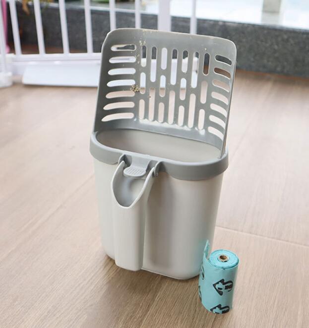 Pala para Arena de Gato con Cubeta y Bolsa Integrada | Gran Capacidad para Excremento