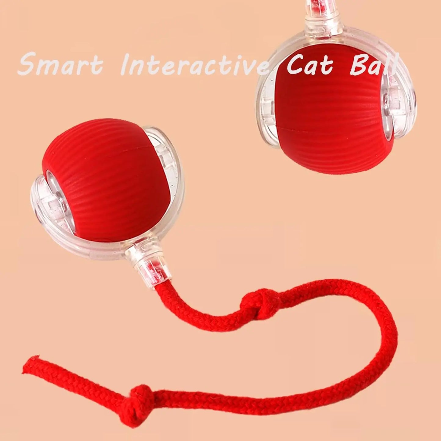 Bola Automática Antimordeduras para Gatos: Juguete Interactivo con Cuerda para Diversión y Alivio del Estrés