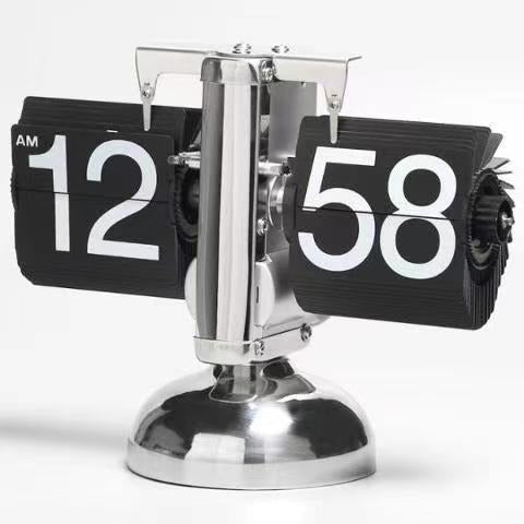 Reloj Retro Automático  Diseño Clásico con Mecanismo de Volteo
