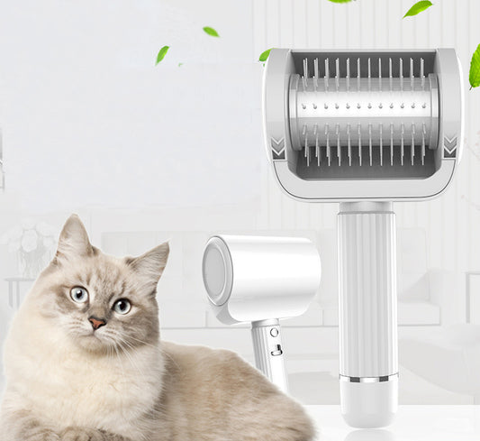 Cepillo Automático para Mascotas | Masajeador Recargable y Eliminador de Pelo Flotante