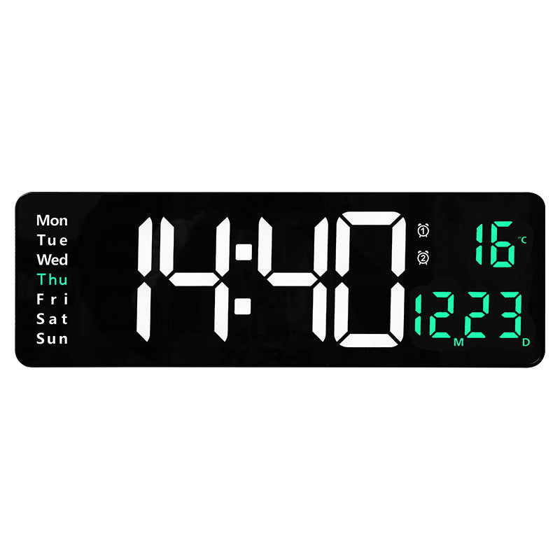 Reloj Digital de Pared LED Grande de 13/16 Pulgadas – Control Remoto y Funciones Completas