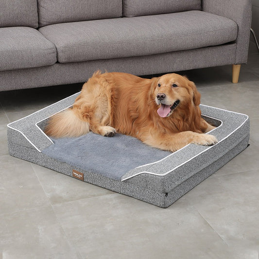 Casa Cálida para Perros de Tamaño Mediano y Grande | Sofá-Cama con Cojín Lavable
