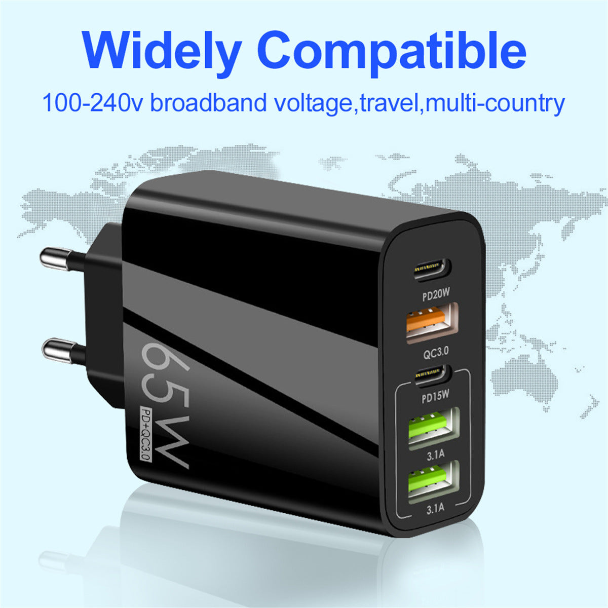 Cargador Rápido PD65W: Potencia y Eficiencia para Dispositivos Móviles
