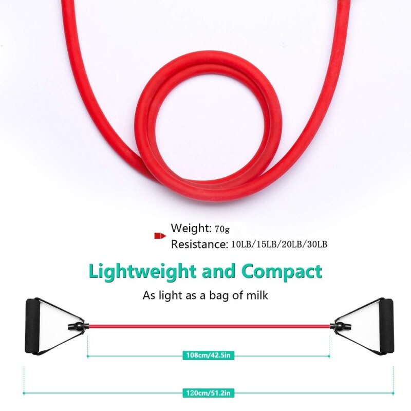 Bandas de Resistencia 120cm | Cuerda Elástica para Yoga, Pilates y Entrenamiento