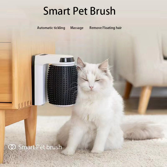Cepillo Automático Inteligente para Gatos | Masajeador de Esquinas y Eliminador de Pelo Flotante