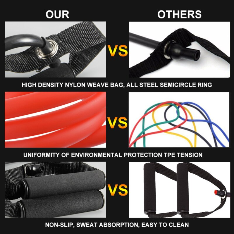 Bandas de Resistencia 120cm | Cuerda Elástica para Yoga, Pilates y Entrenamiento