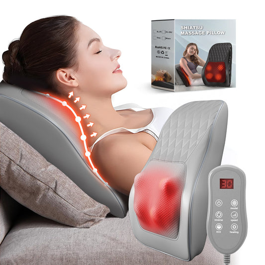 Almohada de Masaje Multifuncional | Masajeador Eléctrico para Cuello, Hombros, Espalda y Cintura