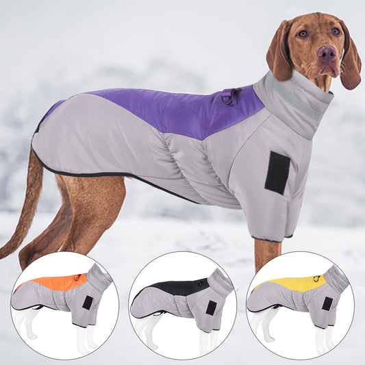 Abrigo Acolchado Reflectante para Perros Grandes | Ropa de Otoño e Invierno con Algodón Térmico
