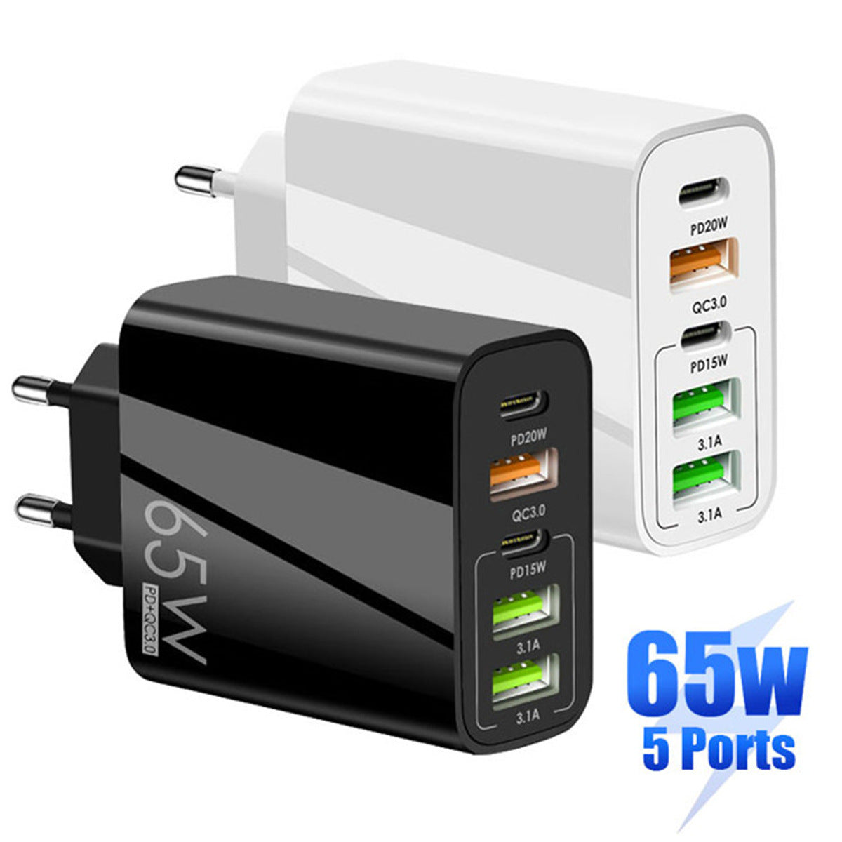 Cargador Rápido PD65W: Potencia y Eficiencia para Dispositivos Móviles