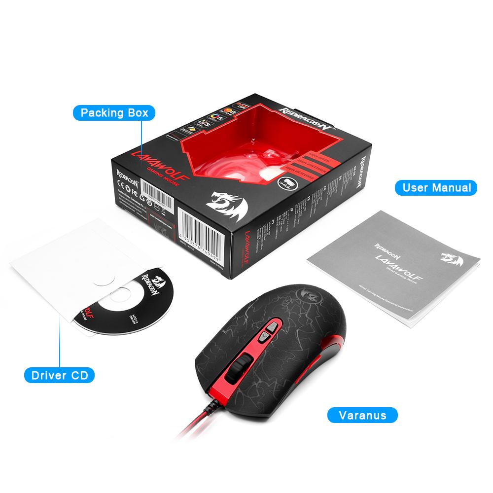 Redragon Gaming Mouse | 6400DPI | 7 Botones Programables | RGB & 4 Velocidades