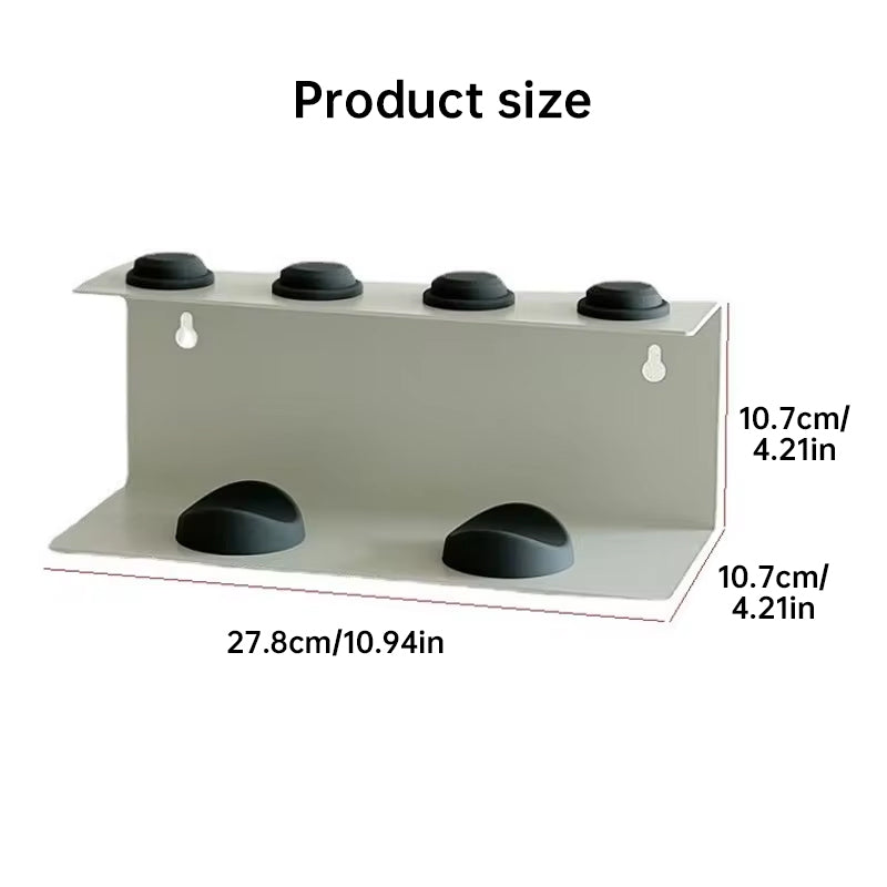 Soporte para Secador de Pelo sin Perforación – Ideal para Planchas y Rizos, Organizador de Baño