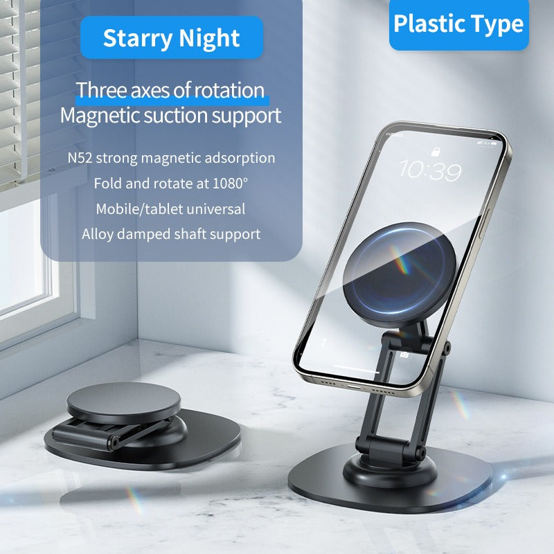 Soporte Magnético Plegable 360° para Teléfono  Rotación Total y Compatibilidad MagSafe