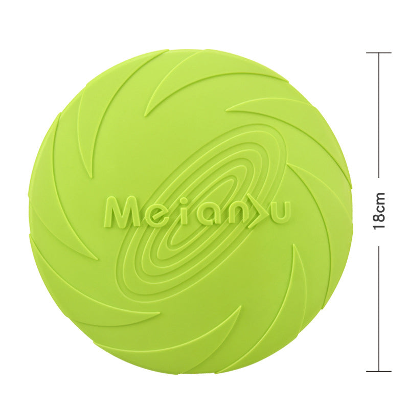 Frisbee juguete diseñado para perros, ideal para juegos de lanzamiento y recuperación.