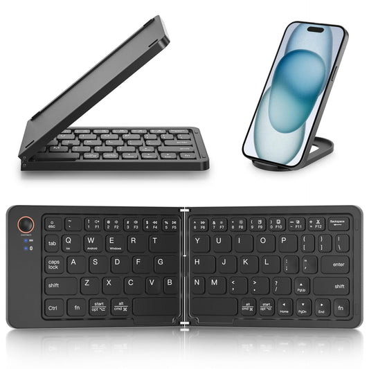 Teclado Bluetooth Plegable | Ultra Delgado & Recargable | Conexión Rápida ⚡