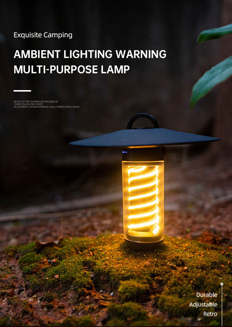 Lámpara de Camping Portátil | Luz Nocturna Recargable con Trípode