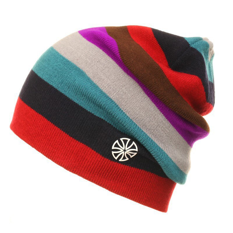 Gorro de Punto con Diseño a Rayas | Beanie Casual para Snowboarding, Ciclismo y Deportes al Aire Libre