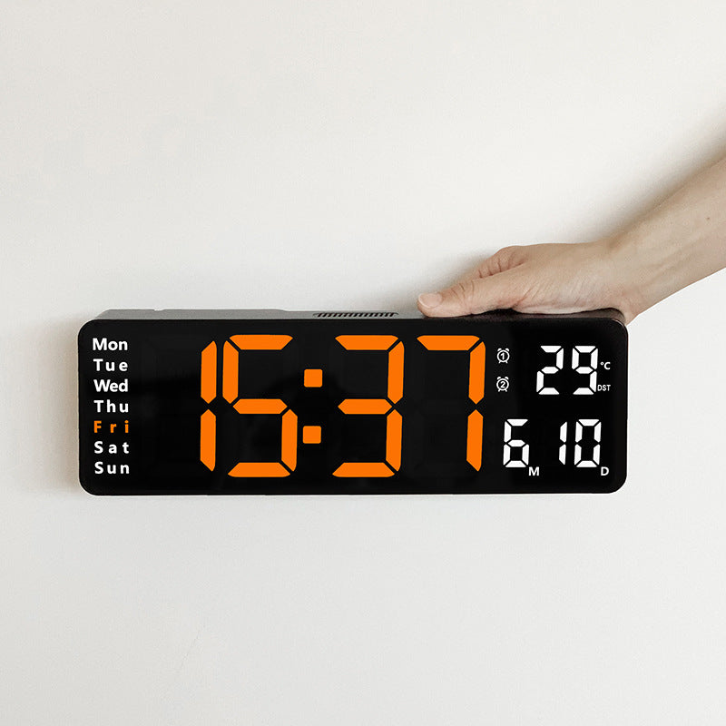 Reloj Digital de Pared LED Grande de 13/16 Pulgadas – Control Remoto y Funciones Completas