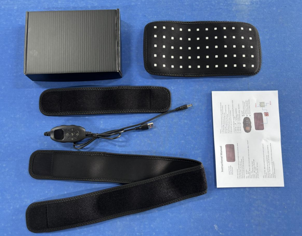 Cinturon de Terapia Infrarroja con 60 LEDs | Dispositivo Portátil para Hernia Lumbar y Circulación Sanguínea