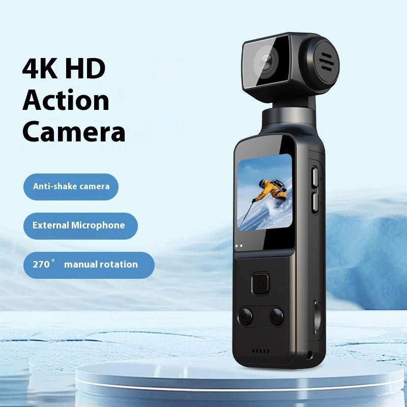 Mini Cámara Deportiva 4K HD  Estabilización Antivibración & Diseño Compacto
