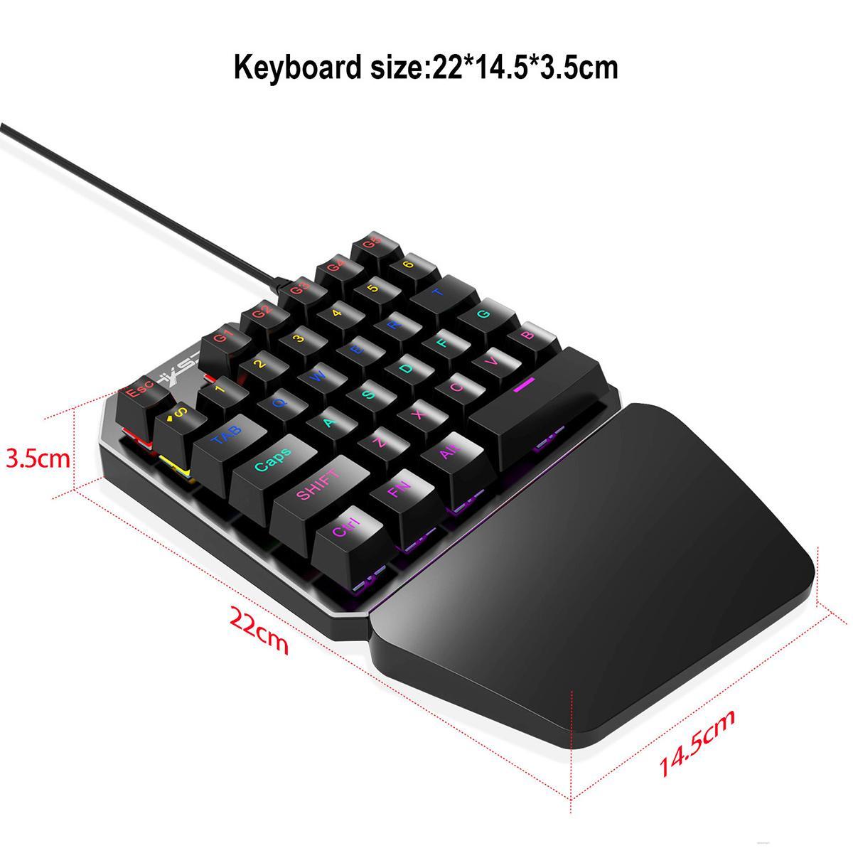 Mini Keyboard de 35 teclas compacto para gaming y productividad.