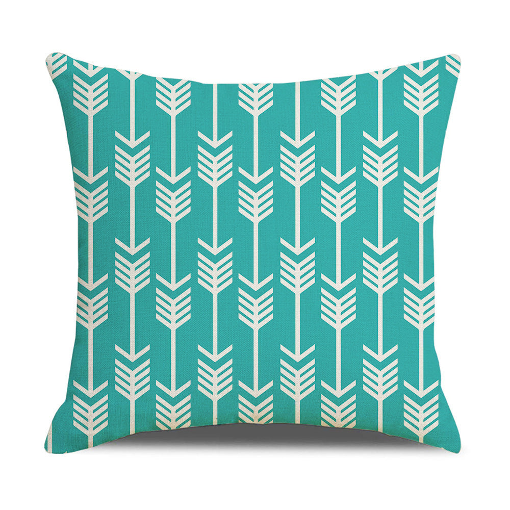 Funda de Almohada de Lino  Diseño Geométrico, Estilo Moderno y Confort Premium. Hermosas.